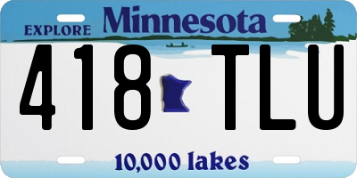 MN license plate 418TLU