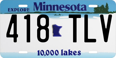 MN license plate 418TLV