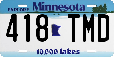 MN license plate 418TMD