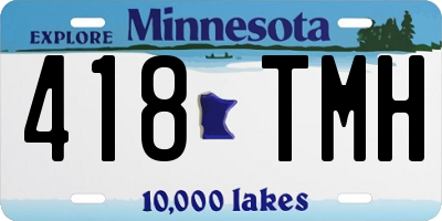 MN license plate 418TMH