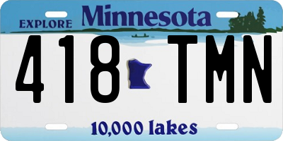 MN license plate 418TMN