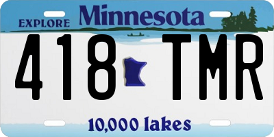 MN license plate 418TMR