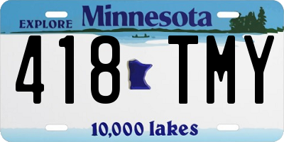 MN license plate 418TMY