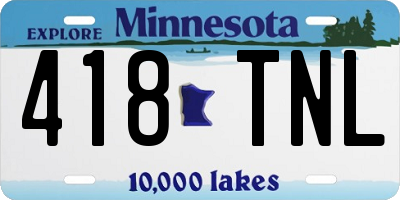 MN license plate 418TNL