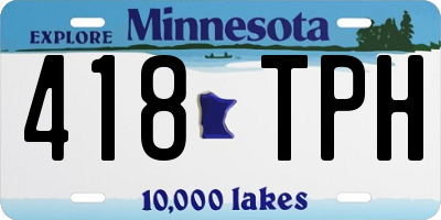 MN license plate 418TPH