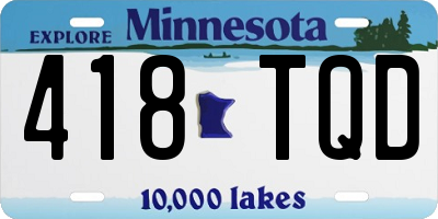 MN license plate 418TQD