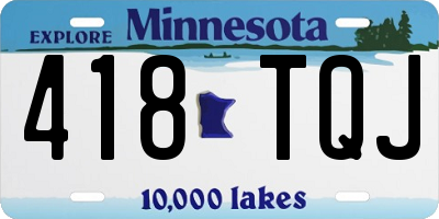 MN license plate 418TQJ