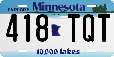 MN license plate 418TQT