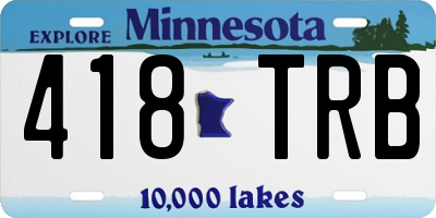 MN license plate 418TRB