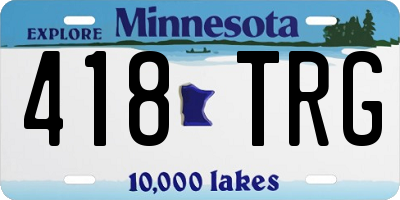 MN license plate 418TRG