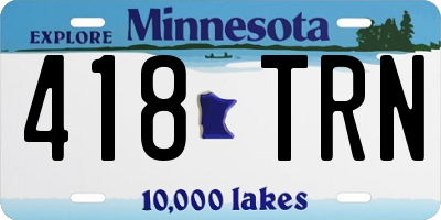 MN license plate 418TRN
