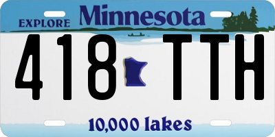 MN license plate 418TTH