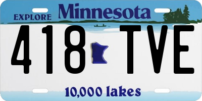 MN license plate 418TVE