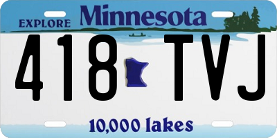 MN license plate 418TVJ