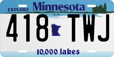 MN license plate 418TWJ