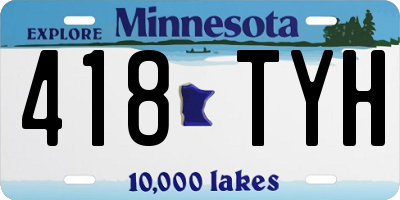 MN license plate 418TYH