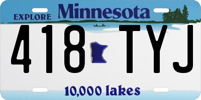 MN license plate 418TYJ