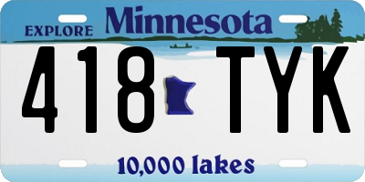 MN license plate 418TYK
