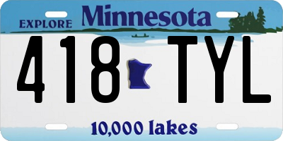 MN license plate 418TYL