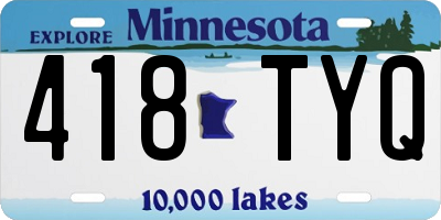 MN license plate 418TYQ