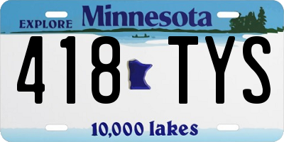 MN license plate 418TYS