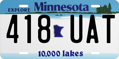 MN license plate 418UAT
