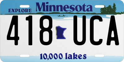MN license plate 418UCA
