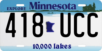 MN license plate 418UCC