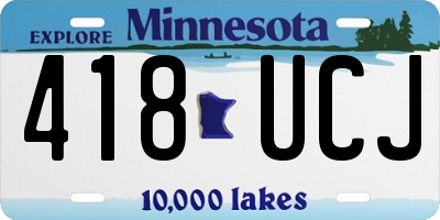 MN license plate 418UCJ