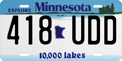 MN license plate 418UDD