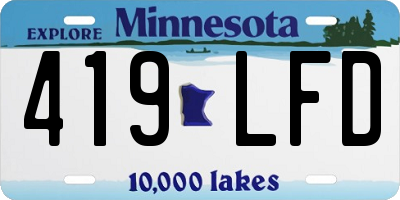 MN license plate 419LFD