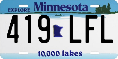 MN license plate 419LFL