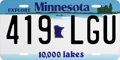 MN license plate 419LGU