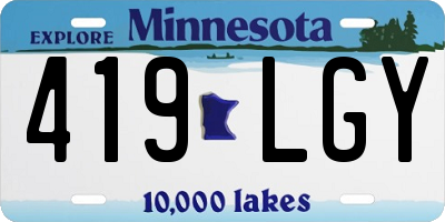 MN license plate 419LGY