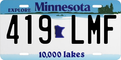 MN license plate 419LMF