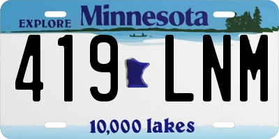 MN license plate 419LNM