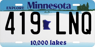 MN license plate 419LNQ