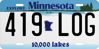 MN license plate 419LOG