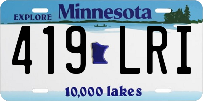 MN license plate 419LRI