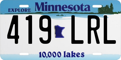 MN license plate 419LRL