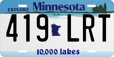 MN license plate 419LRT