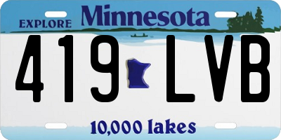 MN license plate 419LVB
