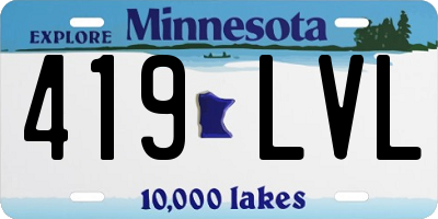 MN license plate 419LVL