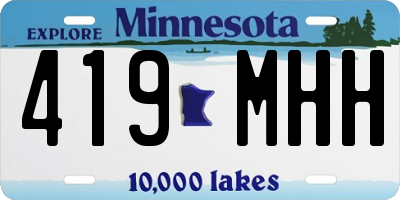 MN license plate 419MHH