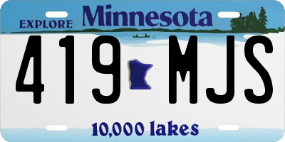 MN license plate 419MJS