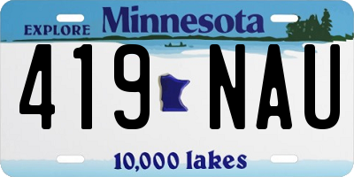 MN license plate 419NAU