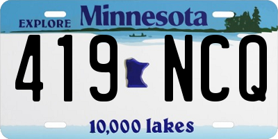 MN license plate 419NCQ