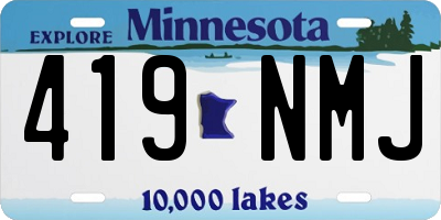 MN license plate 419NMJ