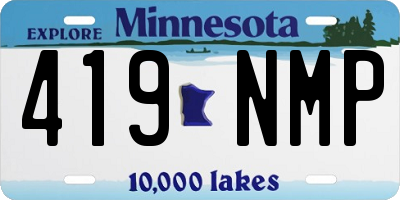 MN license plate 419NMP