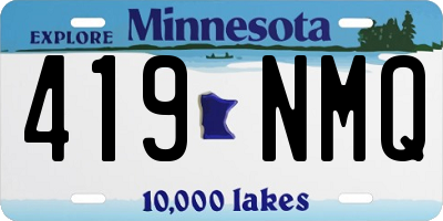 MN license plate 419NMQ